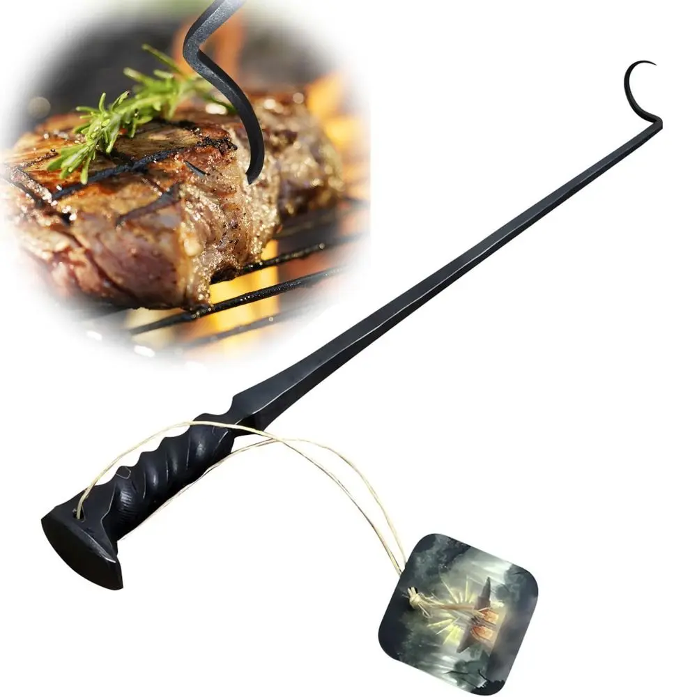 BBQ Food Flipper Meat Flipper Hook Barbecue Turners Hooks Grill Accessories for Cooking Grilling Accessories