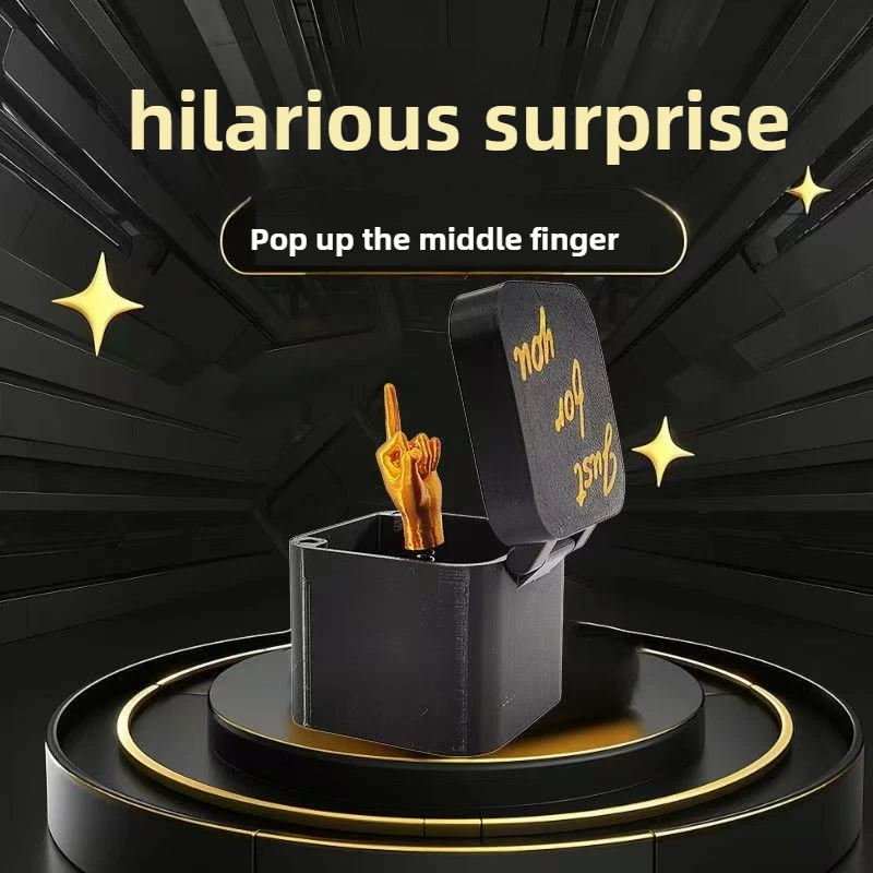 Christmas Interesting Prank Gift Middle Finger in Box Christmas Box Funny Creative Gifts Office Desk Decoration Home Decoration