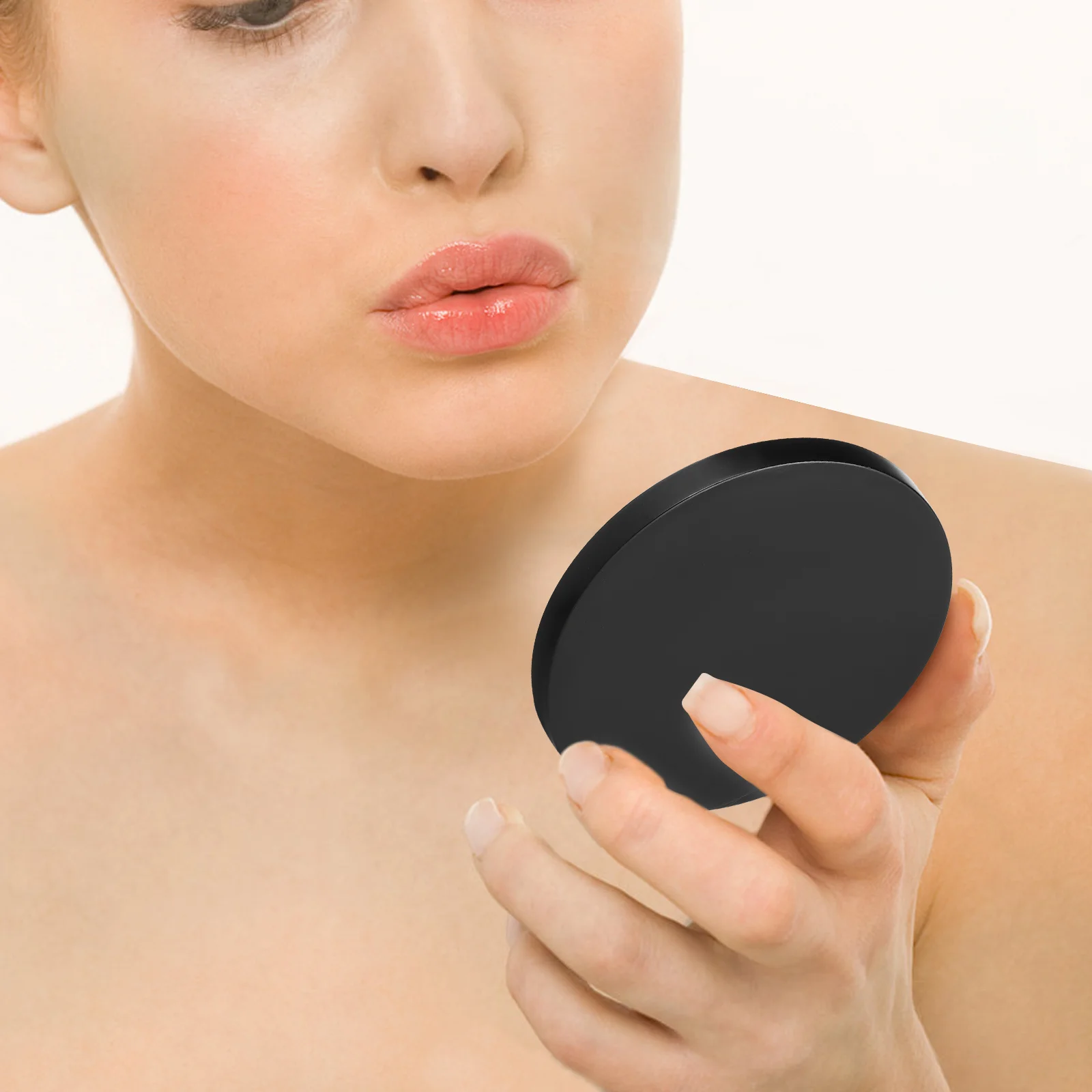 Conjunto de espelho redondo portátil, 4 unidades, para viagens, espelhos compactos fofos, superfície de alta definição, acessório durável e prático