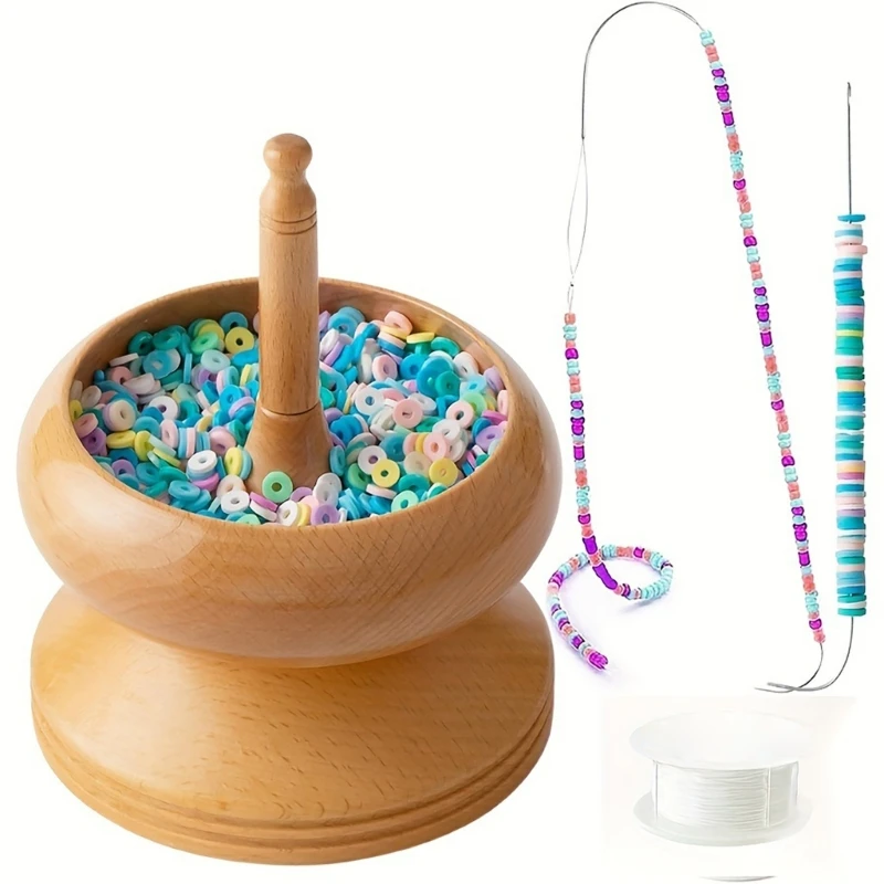 Bead Spinner Spin Beading Bowl Easy to Use Bead Spinner Jewelry Making Tool for Quick and Precise Bead Stringing 40GB