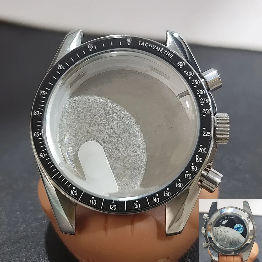 VK63 Cases Moon Case Watch 39.7MM Metal Case VK63 Chronograph Case Fits For VK63 Watch Case For Speed Master VK63 Case VK64 Case image 2