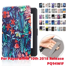 HandStrap Case for Kindle Paperwhite 10th Generation KPW4 PQ94WIF 2018 Release E-Book Ultra-Thin with Auto Sleep/Wake Cute Cover