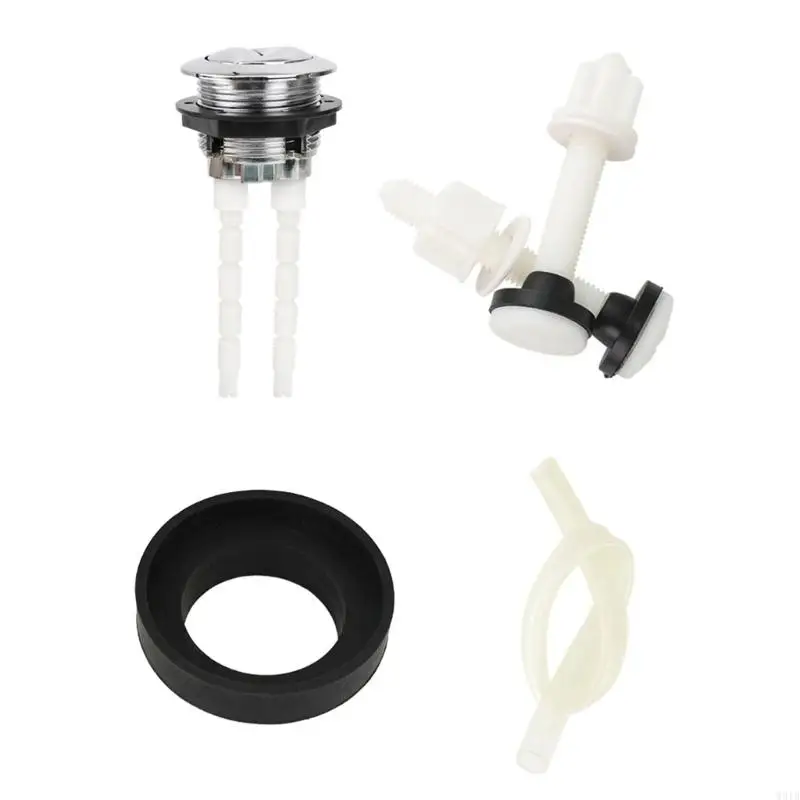 W91B Toilet Push Button 38mm Thread Diameter Single/Dual Push Flushing Button Toilet Water Button Replacement Bathroom