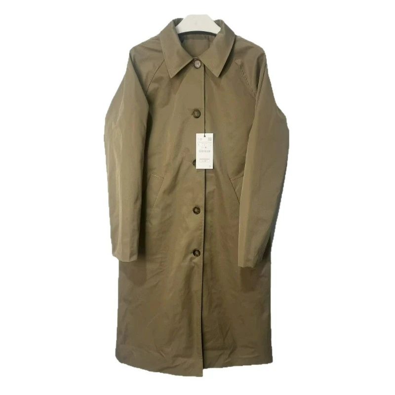 2025 Einreihige Windjacke mit vierfarbigem europäischem und amerikanischem Temperament auf Lager, lange Windjacke