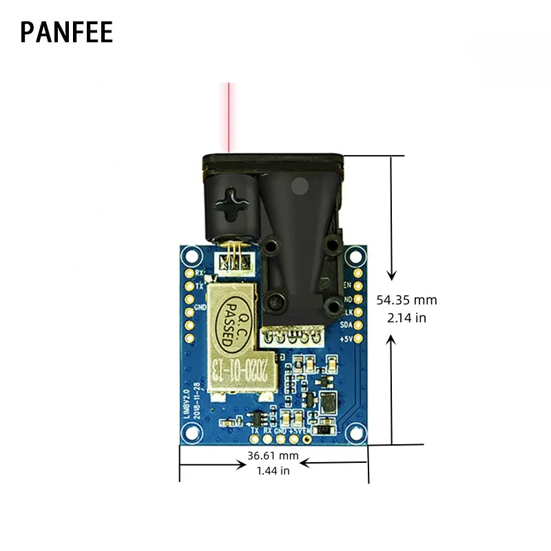 Optical Laser 1mm High Precision 80m long range finder module RS485 Output