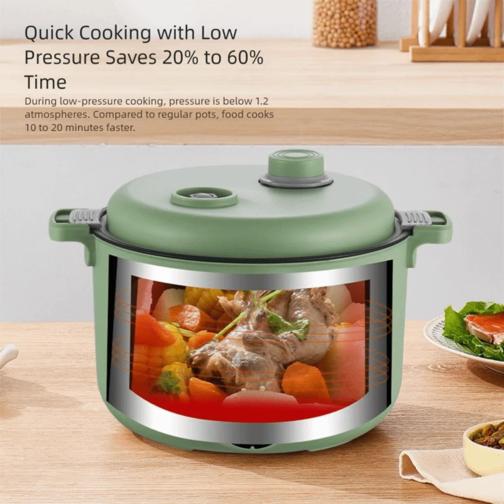 

Easy 20cm Micro Pressure Cooker 2 L Non Stick Pressure Cooking Pot Quick Heating Anti-overflow Soup Stew Pot Student Dormitory