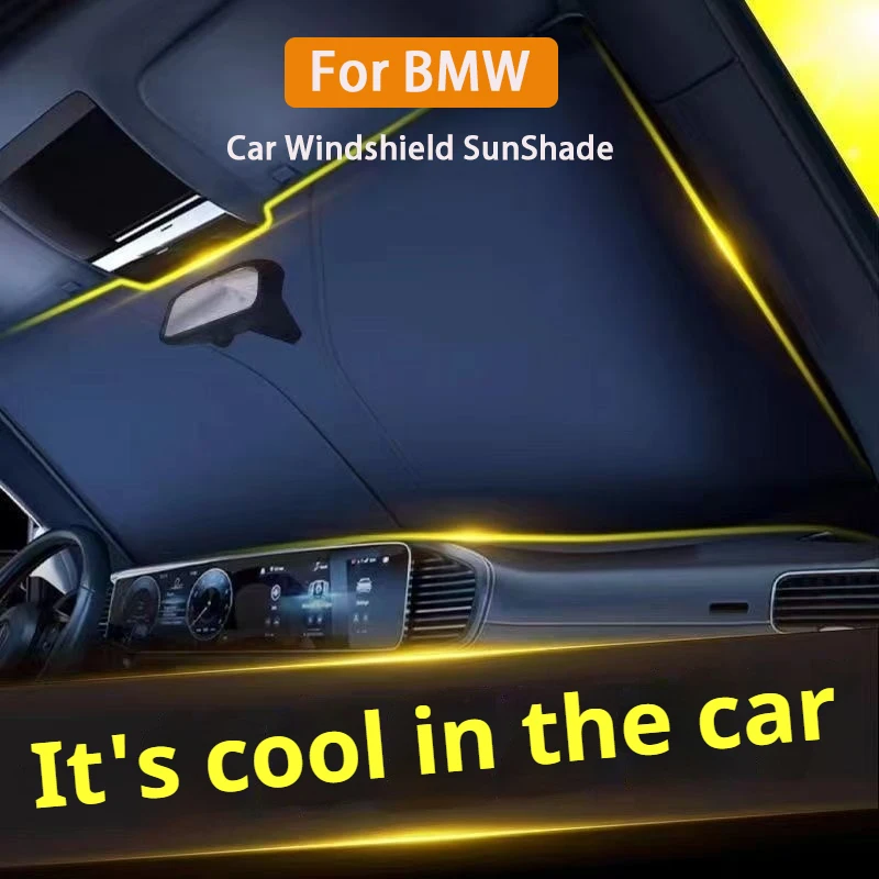 Car Windshield SunShade for BMW X1 X3 X5 X6 G20 G30 G01 G02 G05 F15 F16 G11 F48 Sun Visor UV Protection Auto Parts