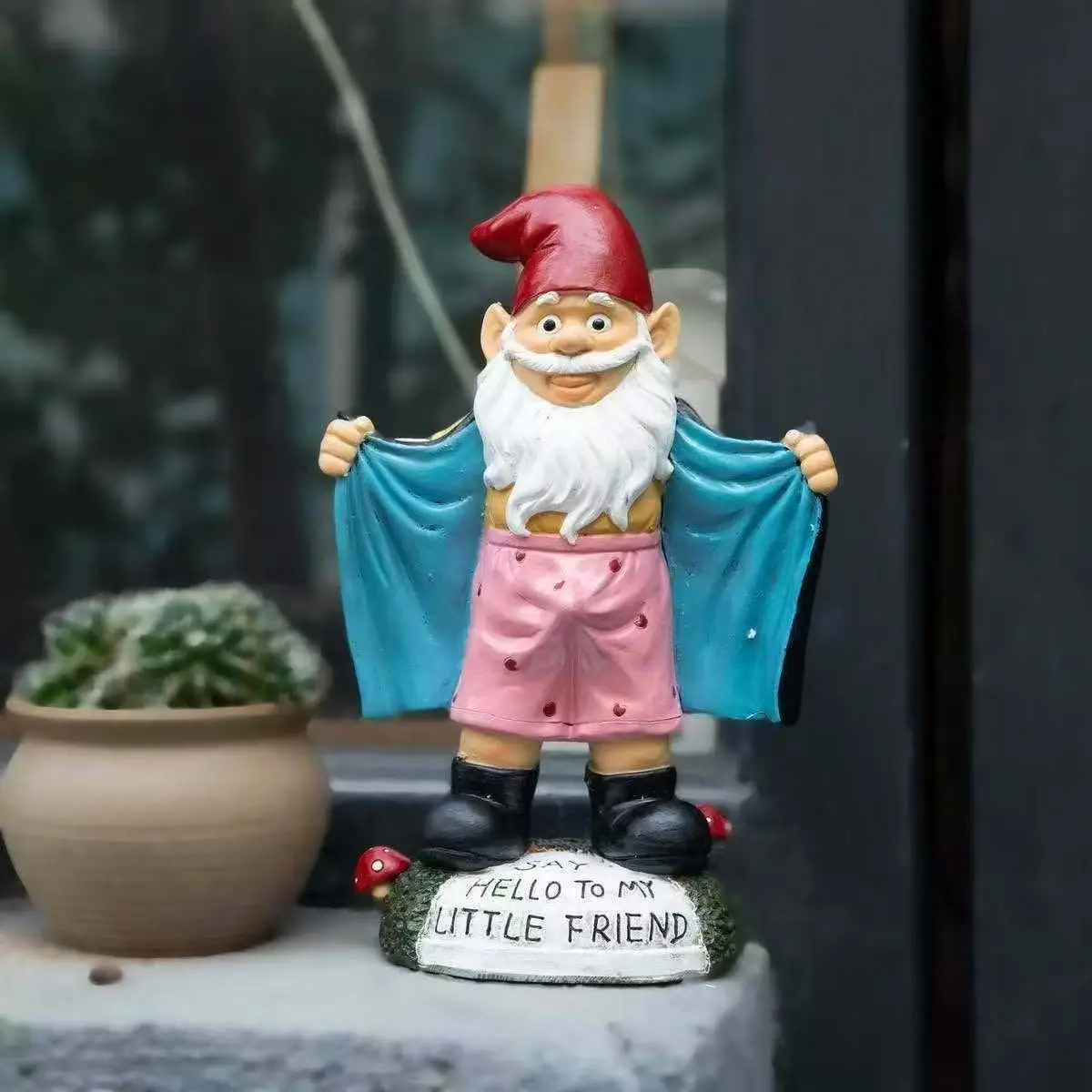 1/3 pcs Christmas Playful Garden Gnome Statue Resin Dwarf Figurine Outdoor Yard Patio Lawn Porch Decor Holiday Gift