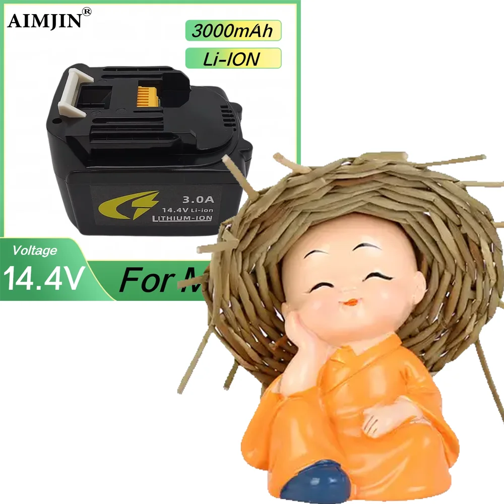 4S2P 18650 Li-ion Battery 14.4V 3.0Ah For Makita Rechargeable Power Tools Batteries For Makita 14.4V BL1460 BL1430 1415 194066-1