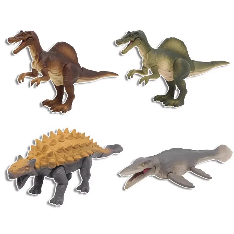 Original TOMY Gashapon Qversion Mini Movable Joints Dinosaur Spinosaurus Animal Anime Action Figure Model Toy Gift Collection