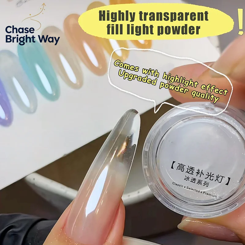 1Jar Plating Aurora Chrome Nail Powder Orange High-Gloss Moonlight Mirror Fine Glitter Pigment Aurora Pearl Rubbing Dust Chrome