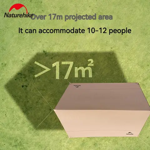 Naturehike Camping Solskydd Vinyl UPF2000+ UV Vattentät Presenning Utomhus Picknick 17㎡ Stort Solskydd Markis Velarium 10 best sales Sun Shelter-stranden - №6