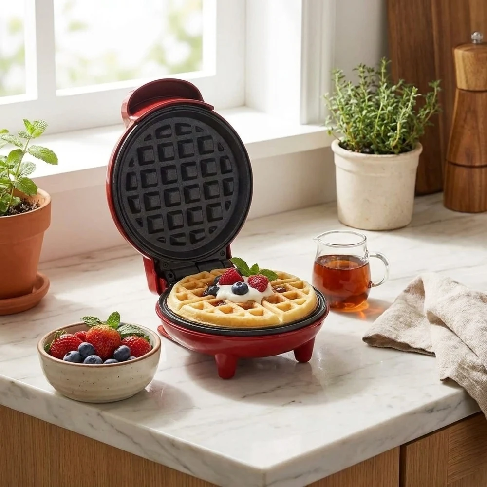 

Mini Multifunctional Electric Waffle Maker Non-Stick Breakfast Mold 110V/220V Kitchen Cooking Utensil 3-5 Minutes Fast Heating P