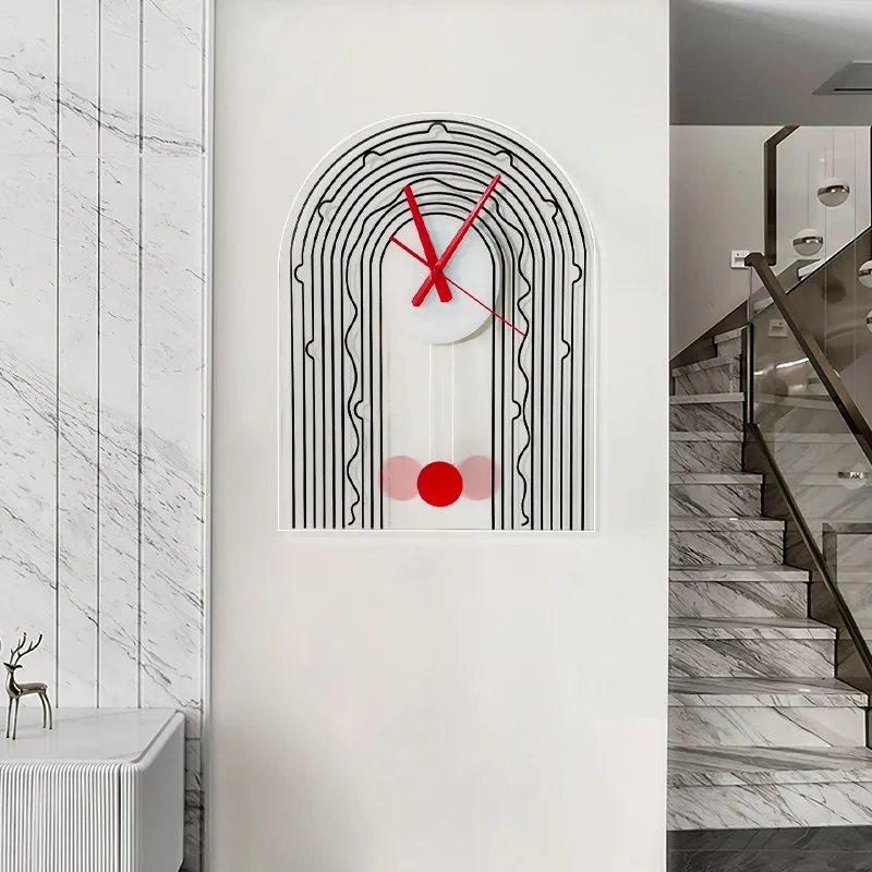 T*-Nordic Fashion Wall Watch Minimalist Creative Silent Design Simple Aesthetic Wall Clocks Modern Living Room Home Decor