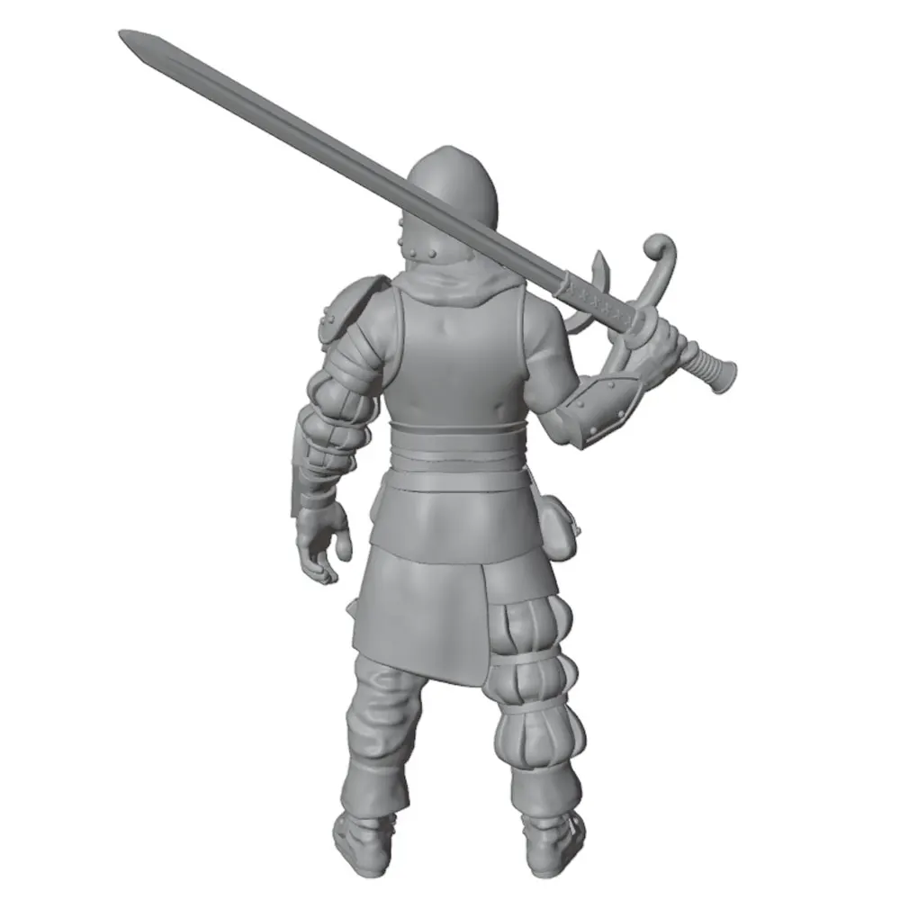 Figura guerrero medieval resina sin pintar para juegos rol coleccionismo - imagen 2