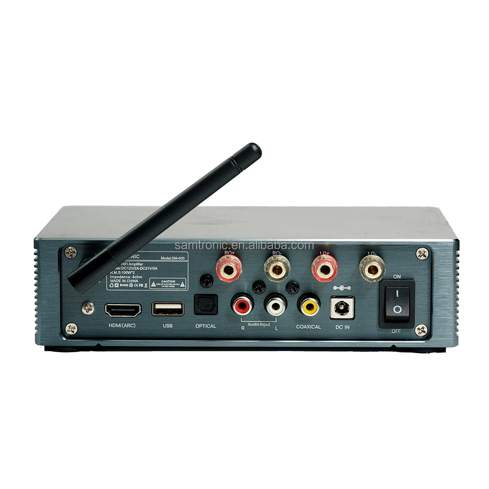 

2-канальный стереофонический аудиоусилитель-ресивер Mini Hi-Fi класса D, интегрированный усилитель 2.0CH для домашних колонок, 100 Вт, с регулировкой басов и высоких частот