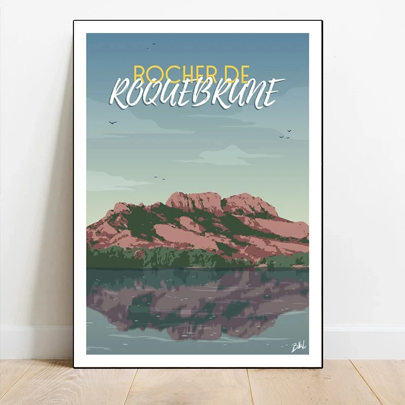 قماش اللوحة الرجعية فرنسا السفر مرسيليا Petanque Verdon المشارك طباعة جدار صورة فنية لغرفة المنزل فندق ديكور جدار ديكور #2