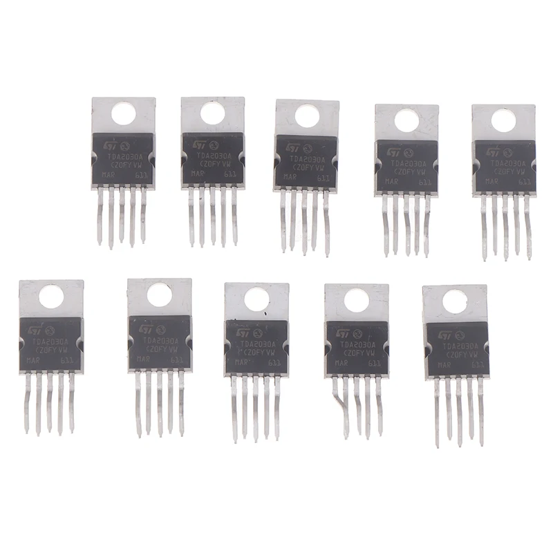 10Pcs TDA2030A Transistor Audio Power Amplifier Rate Transistor 220 Package TDA2030 Five Pin 2030