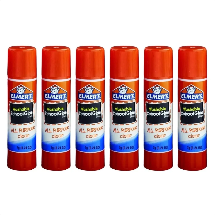 

Elmers All Purpose Washable 7 Grams Clear School Glue Sticks 6 Pack