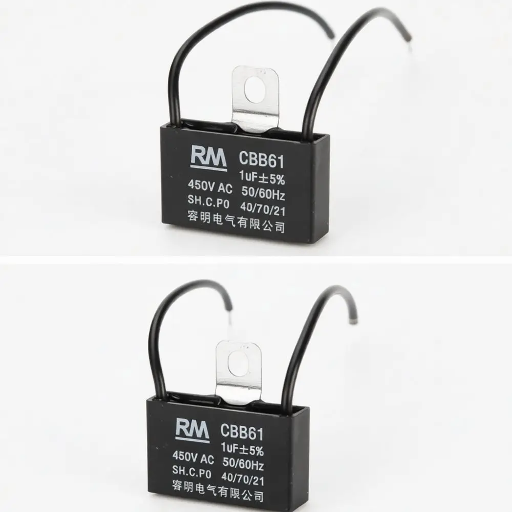 CBB61 Starting Capacitor For Ceiling Fan Motor Running Capacitors AC Micro Motor Electrical Components Run Start Devices
