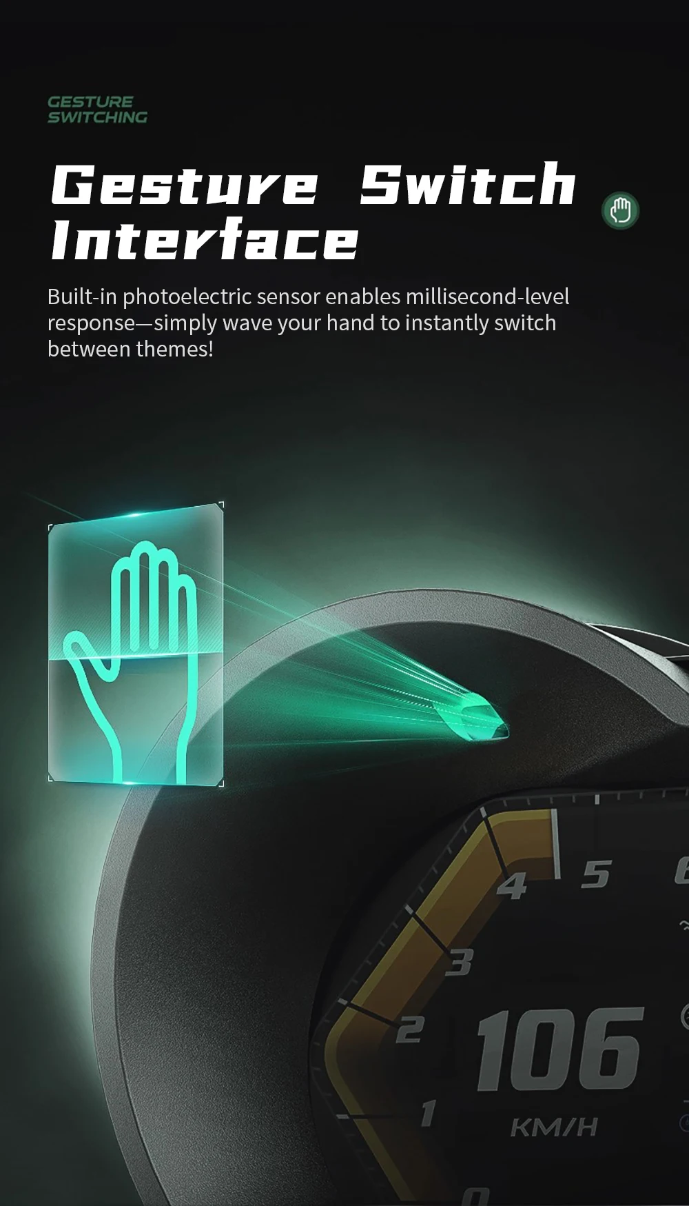 A520 OBD+GPS HUD Tachometer Wassertemperatur Drehzahlmesser Kraftstoffstand Digitaler Head-Up-Display Smart Gauge Geschwindigkeitswarnung Auto-Diagnosegerät – Detail 4
