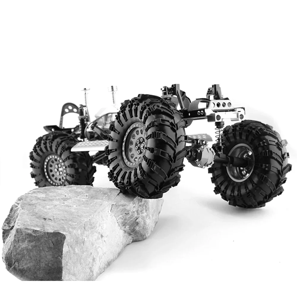 2/4 szt. 2,2-calowe gumowe opony opony do kół 1/10 Rock Buggy RC samochód gąsienicowy oś SCX10 90046 TRX4