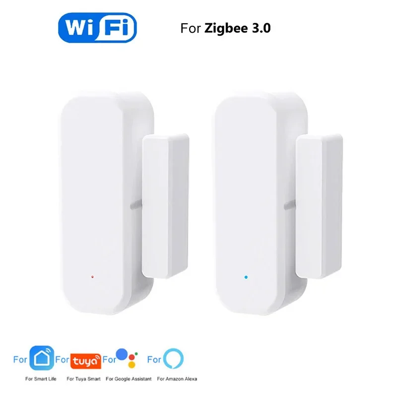 Away From Home Mode DoorWindow Open Closed Detector Home Security Sensor 2.4GHz WiFi Adhesive Installation Easy Setup