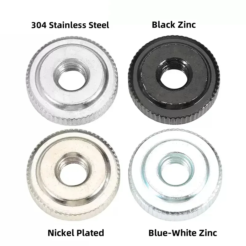 

M2 M2.5 M3 M4 M5 M6 M8 M10 M12 304 Stainless Steel Carbon Steel Small Step Knurled Thin Thumb Nut Hand tighten Thumb Nut