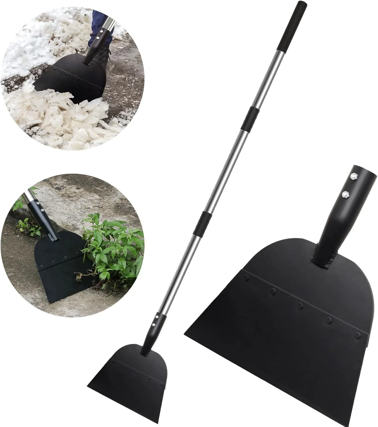 1PC Flat Shovel Snow Shovel Ice Scraper Floor Scraper Outdoor Garden Cleaning Shovel Ice Shovel for Driveway Weeds Removal Tools