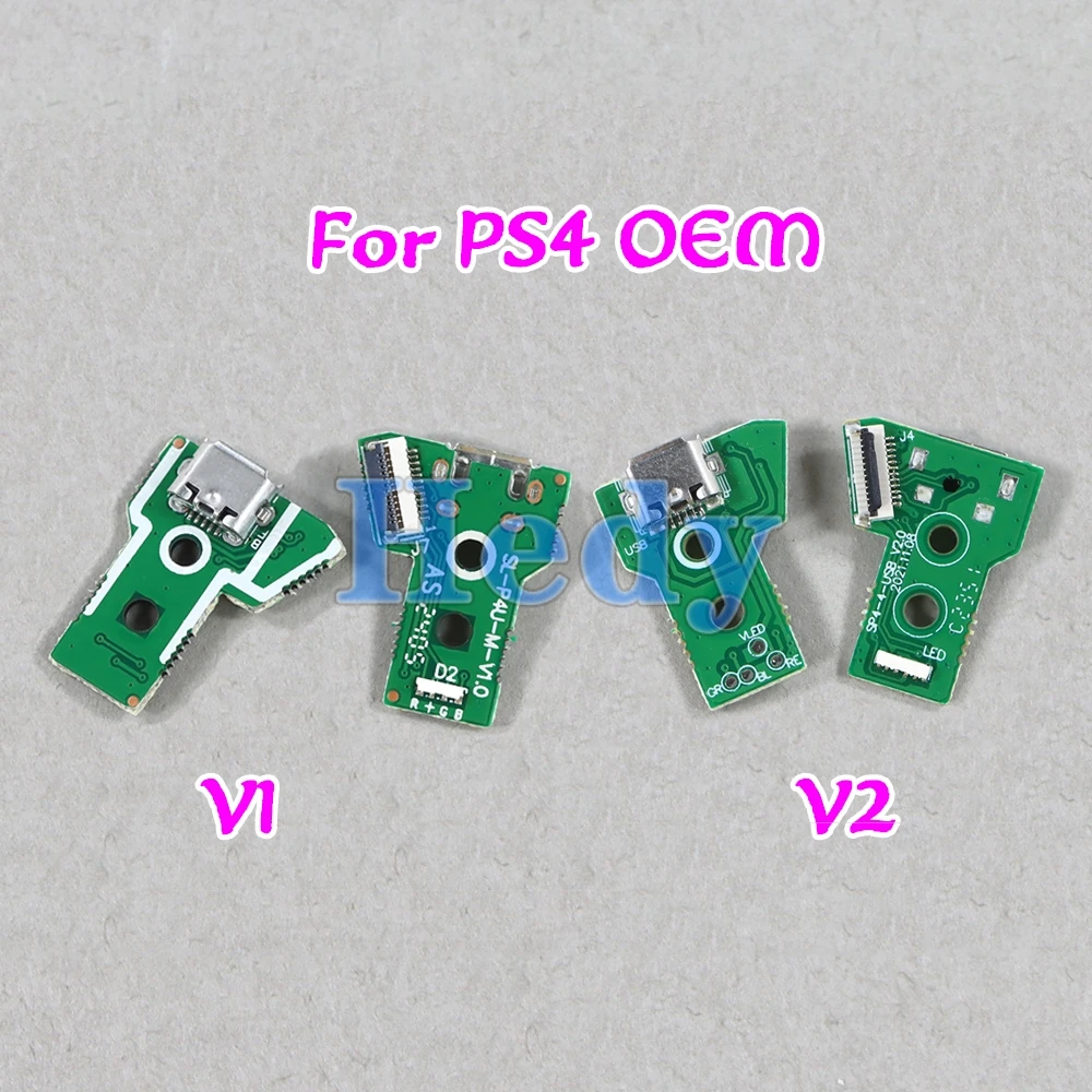 50PCS V1 V2 USB Charging Port Socket Circuit Board 12Pin Connector For PS4 OEM Controller Light Charging Motherboard Board