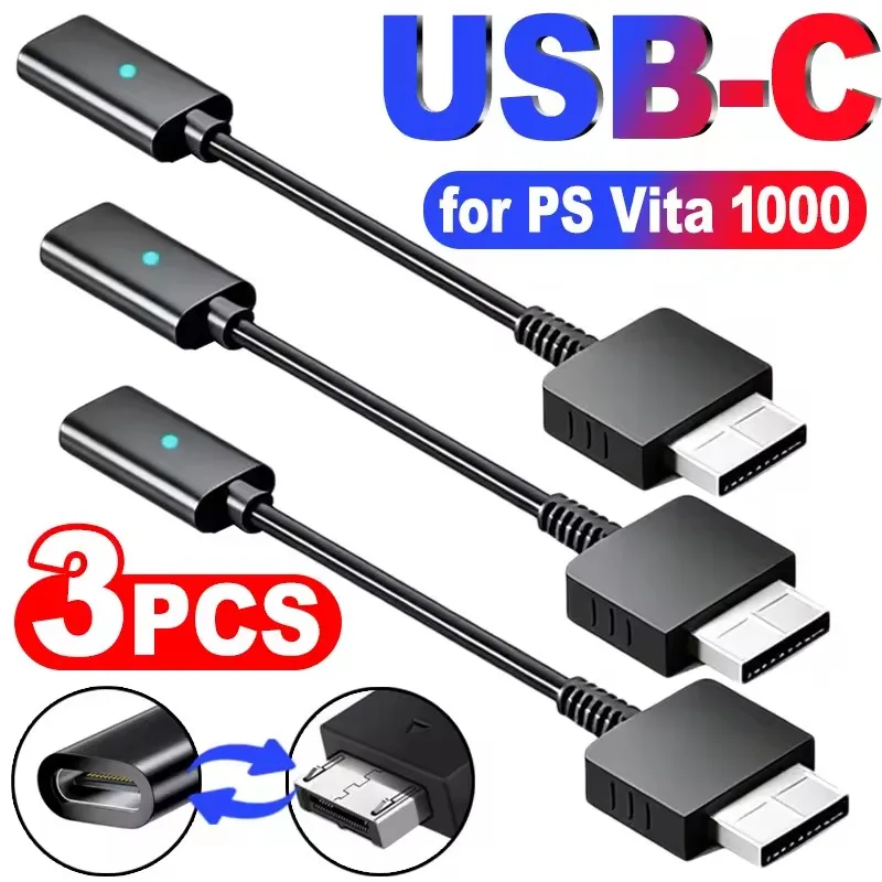 Cable USB C para Playstation Vita 1000, Adaptador de Carga para Control, Cable Convertidor LED Tipo C para Consola PS Vita 1000, Cable de Alimentación