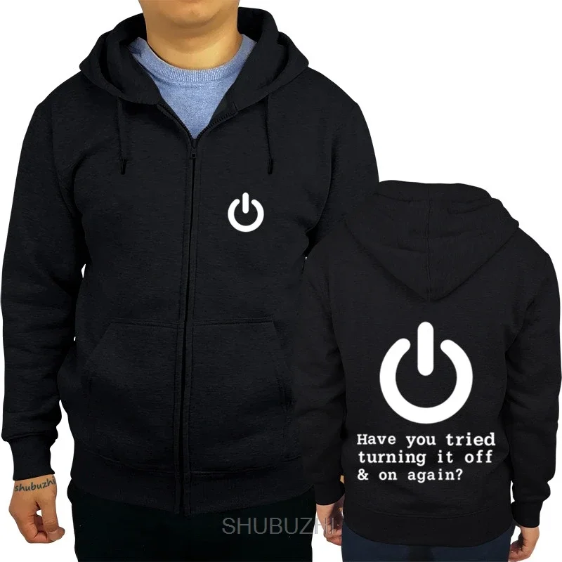 מעיל חורף מעיל חורף יש לך ניסית לכבות את זה שוב ושוב מצחיק מודפס mens מודפס גברים חנוני חנון חנון חנון חנון חנון חנון