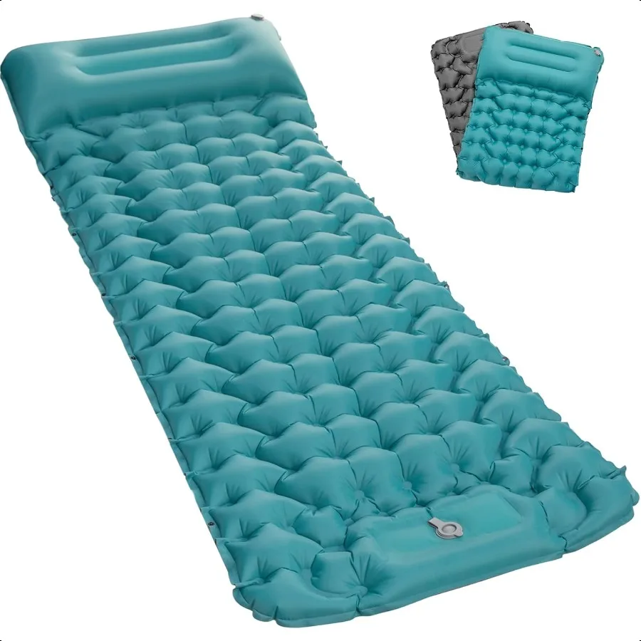 

Iating Sleeping Pad Mattr for Camping: Iatable Camping Bed with Builtin Foot Pump for Tent 4 Extra Thick Mat Air Cot for Floor
