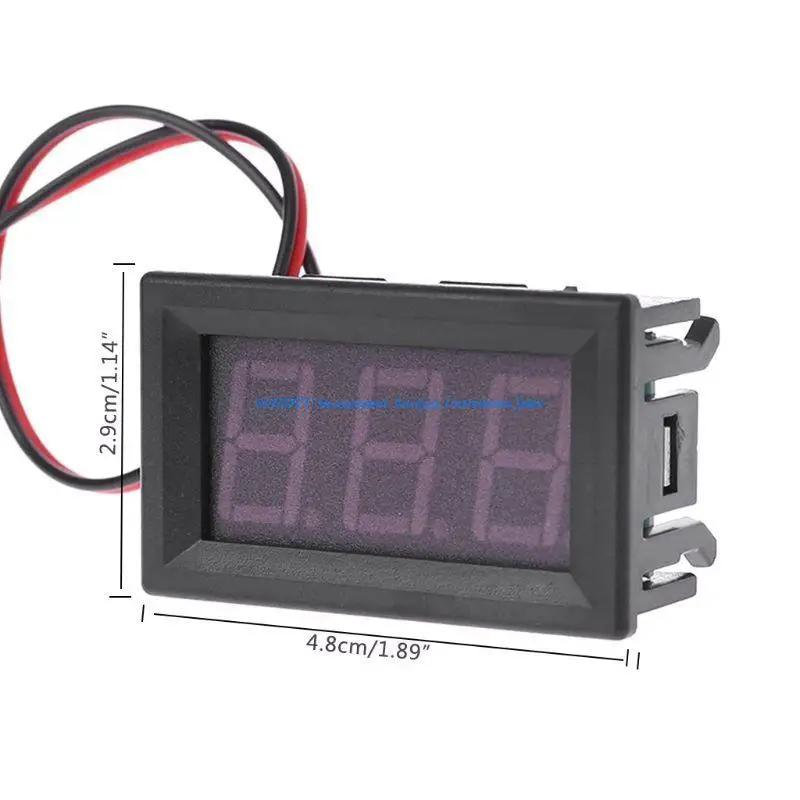 

367D for DC 5-120V 2-Wire Voltmeter 3-Digit LED Display Panel Meter Digital Tester Fitting for Household Worksho