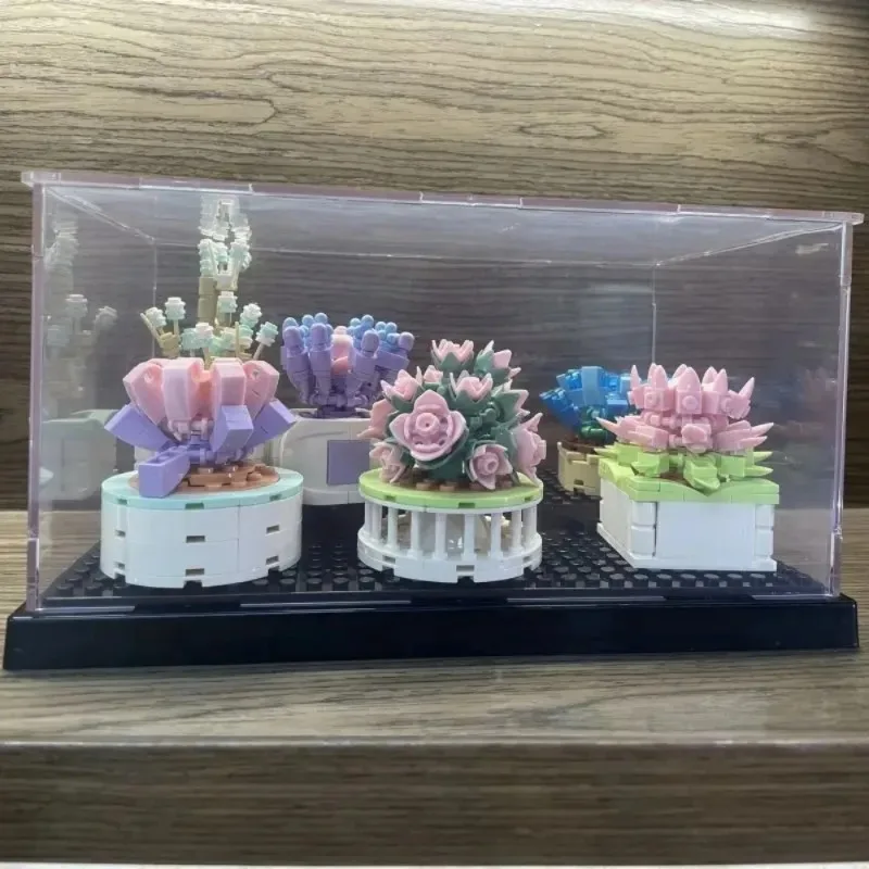 Compatible with Lego bricks suitable for action figures 3 steps, transparent dustproof acrylic storage box can be folded. - view 6