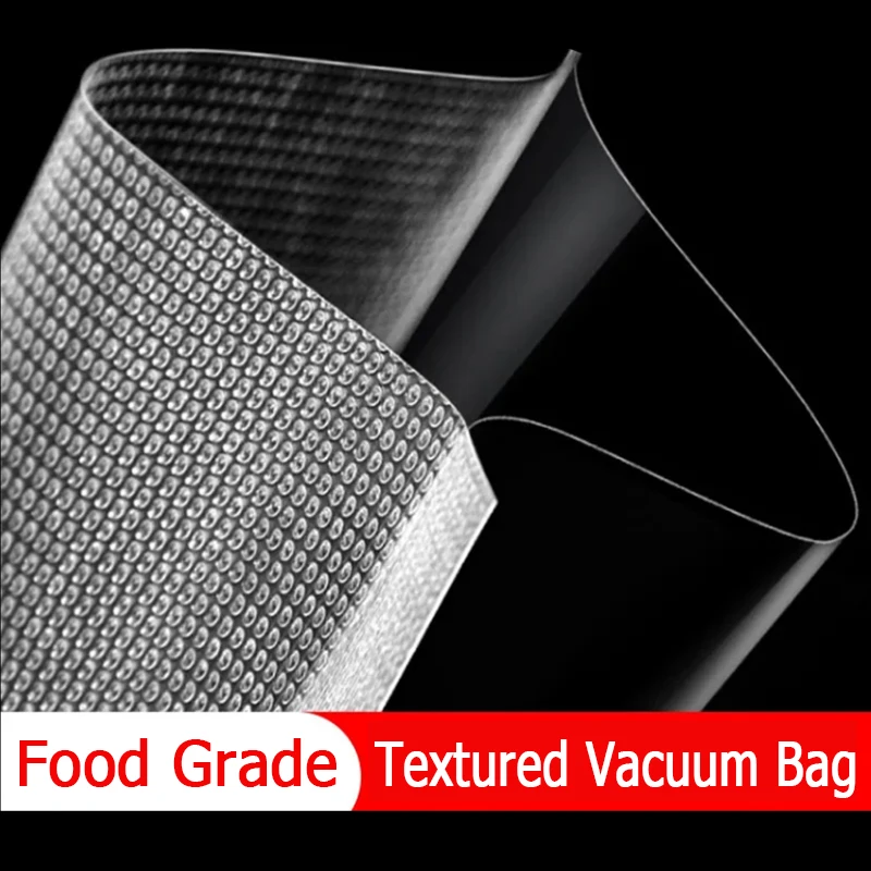 100PCS Vacuum Bags for Food 12x17cm Textured Vacuum Bags for Vacuum Sealer Machine Food Storage Bag BPA-Free Kitchen Accessories