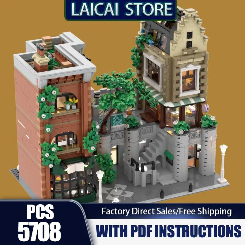 

City Street View Model Moc Building Blocks Modern City Center Model Technology Bricks Assembly Holiday Construstion Gift Set Toy