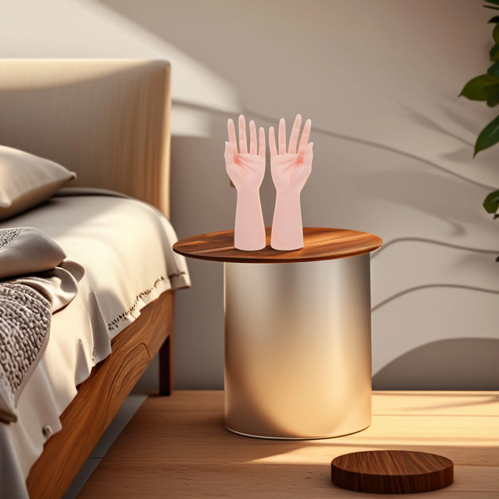 2pcs Hand Decoration Display Props Realistic Mannequin Hands For Jewelry Ring Glove Showcase Desktop Countertop Storage Holder