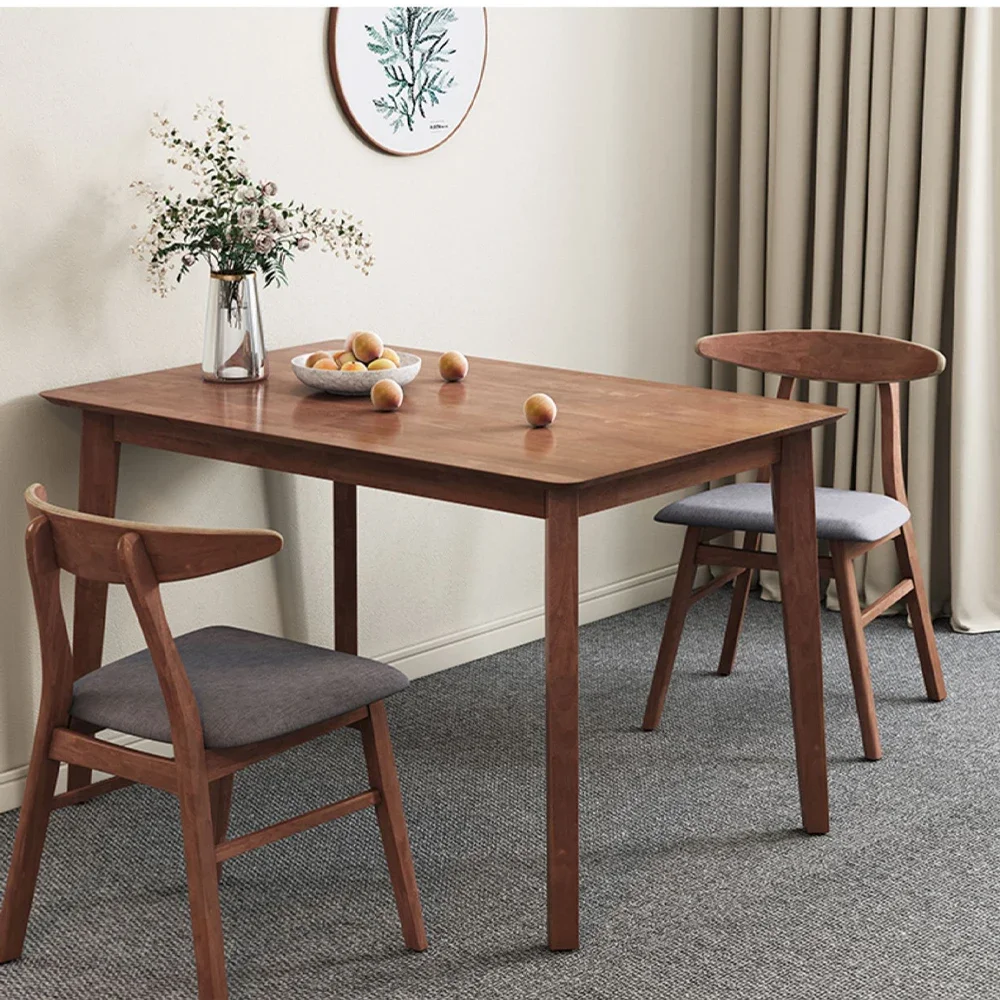 Juego de mesa de comedor de madera para el hogar, conjunto de muebles de comedor de Hotel con 4, 6 y 8 asientos y sillas