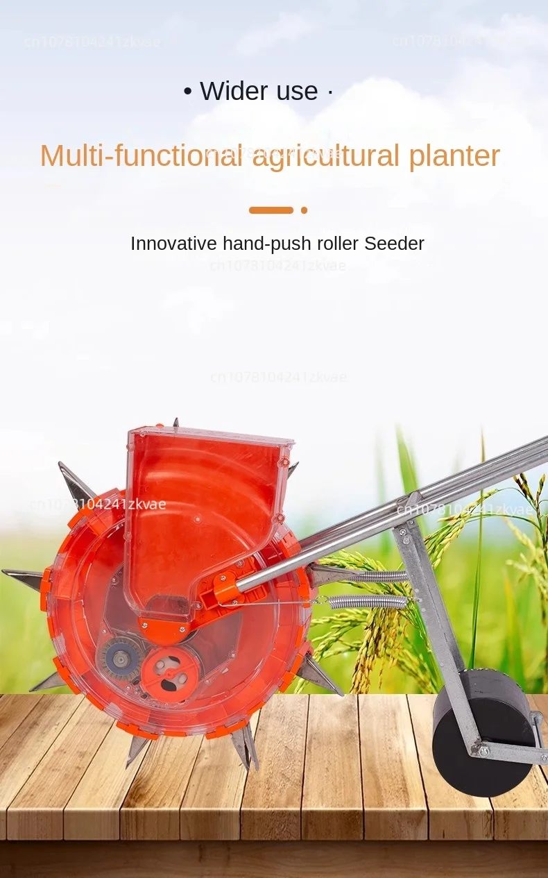 Commercial precision garden handle push seeder with fertilizer machine 2 In 1 Planter seeders