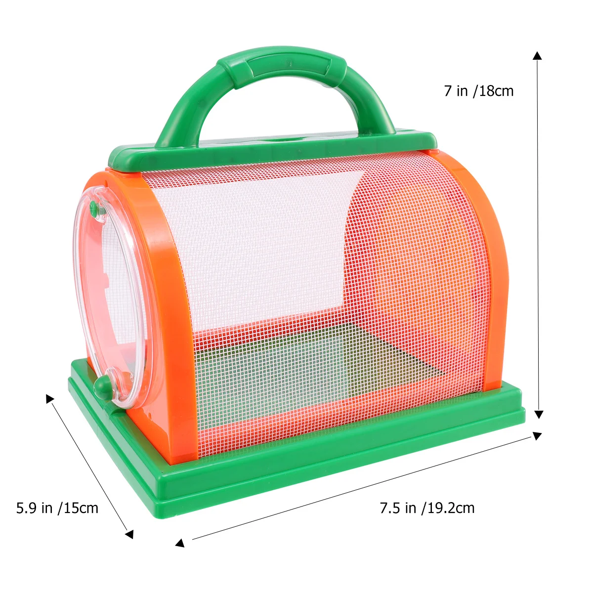 Zestaw dla dzieci do zbierania owadów: klatka, siatka, domik, pęseta, lupa, przenośne narzędzie do eksploracji na świeżym powietrzu dla chłopców i dziewczynek, pomarańczowo-zielony.