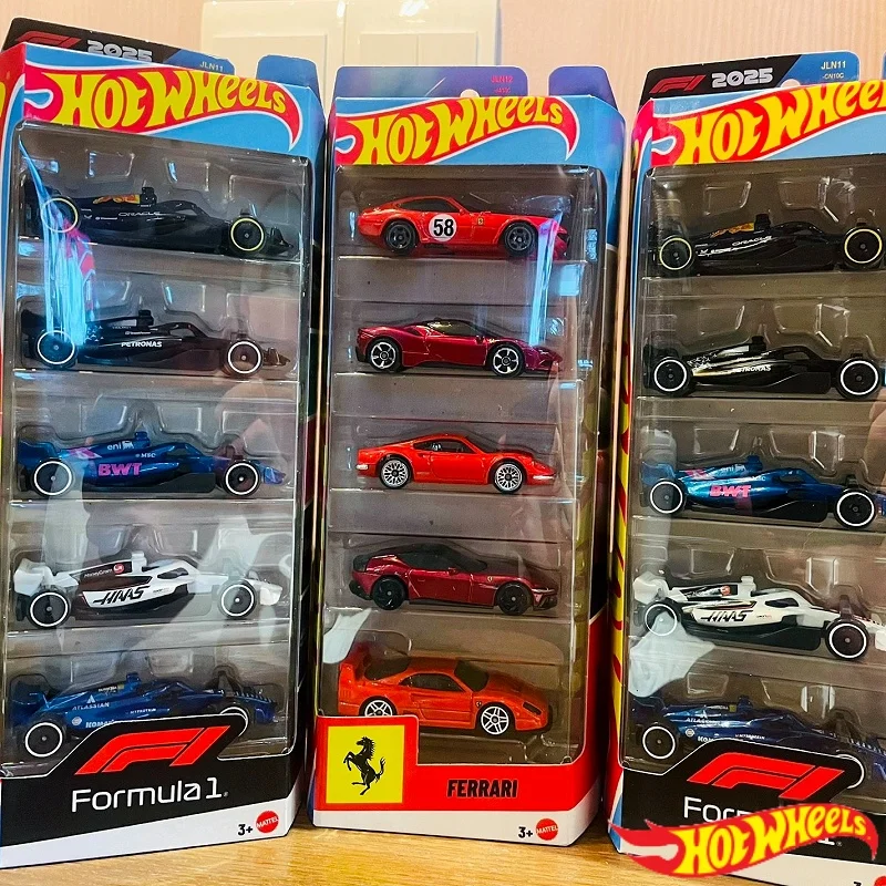 

Набор Hot Wheels Red Ferrari, 5 штук, коллекционные модели автомобилей Формулы-1, масштаб 1/64, игрушечные машинки из литого металла, подарок для коллекционеров, в наличии.