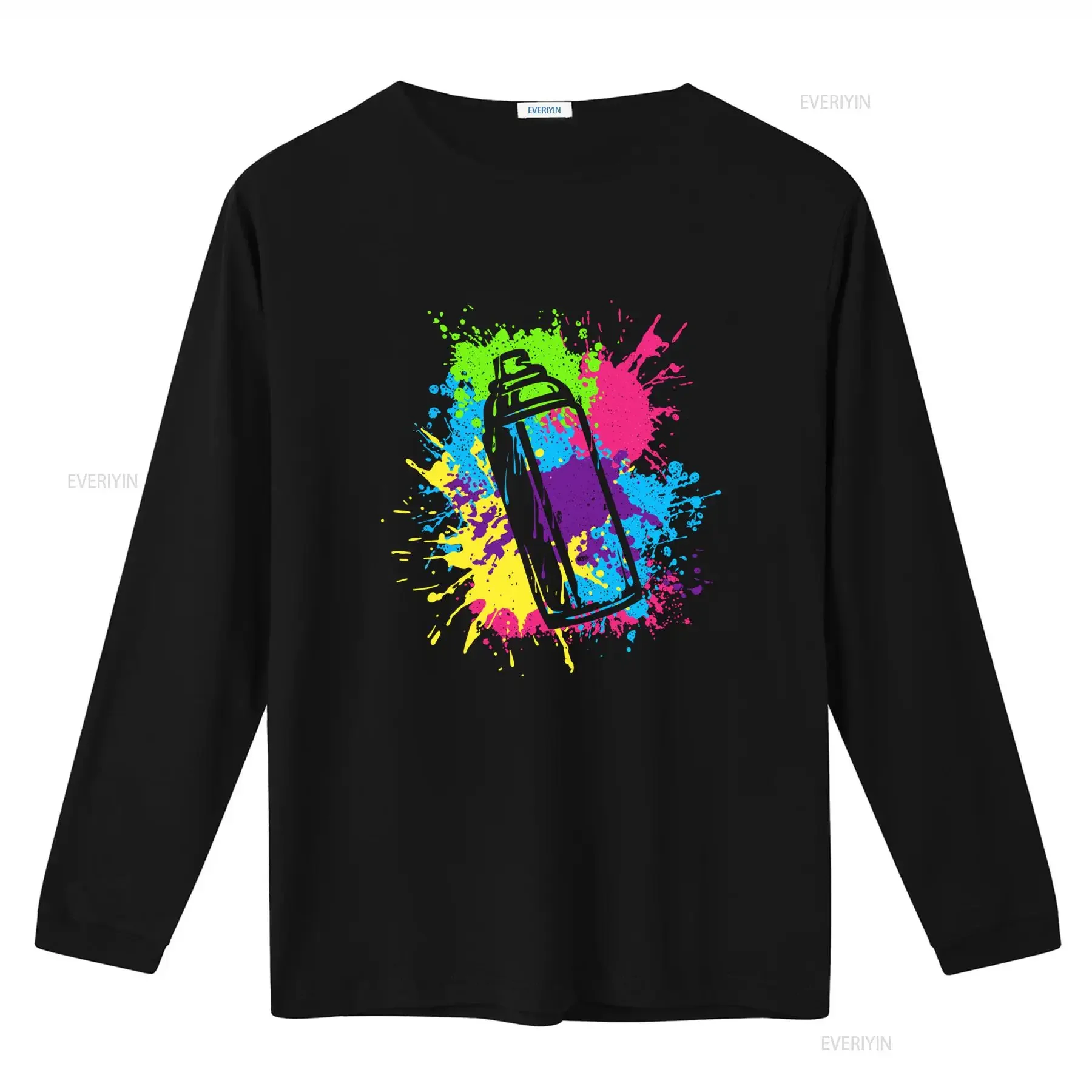 Fat Cap Graffiti Spray Paint Cans Street Art Artist T Shirt Colorful Design for Urban Style vintage Washed Comfortable
