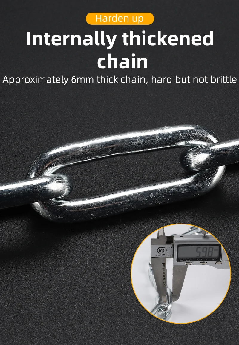WEST BIKING Lokaler Versand Fahrradschloss 65-150CM Multilängen-Fahrradkettenschloss Motorrad E-Bike Fahrrad 5-stelliges Passwort Diebstahlsicherung Sicherheitsschloss – Detail 7