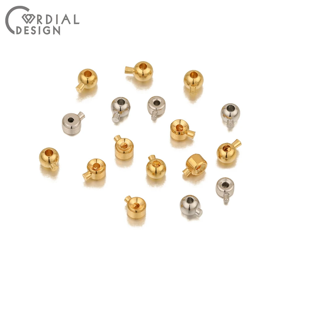 

Сердечный дизайн 200 шт. обжимные бусины и концы/ювелирные аксессуары своими руками/ручная работа/покрытие из настоящего золота/фурнитура и компоненты для ювелирных изделий