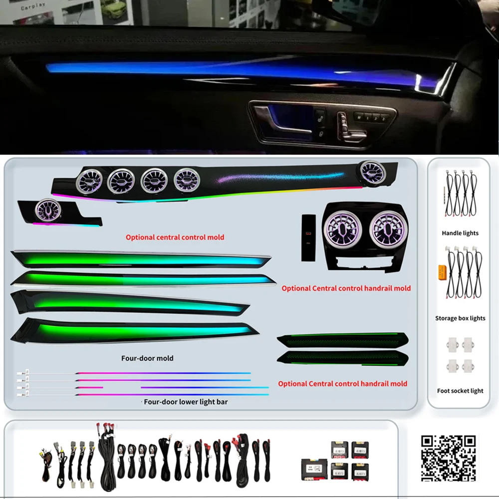 

Air Vent Ambient Light For Mercedes W212 E-Class 2010-2015 Automotive Interior Lighting Upgrade Atmosphere RGB Ambient Lamp Kit