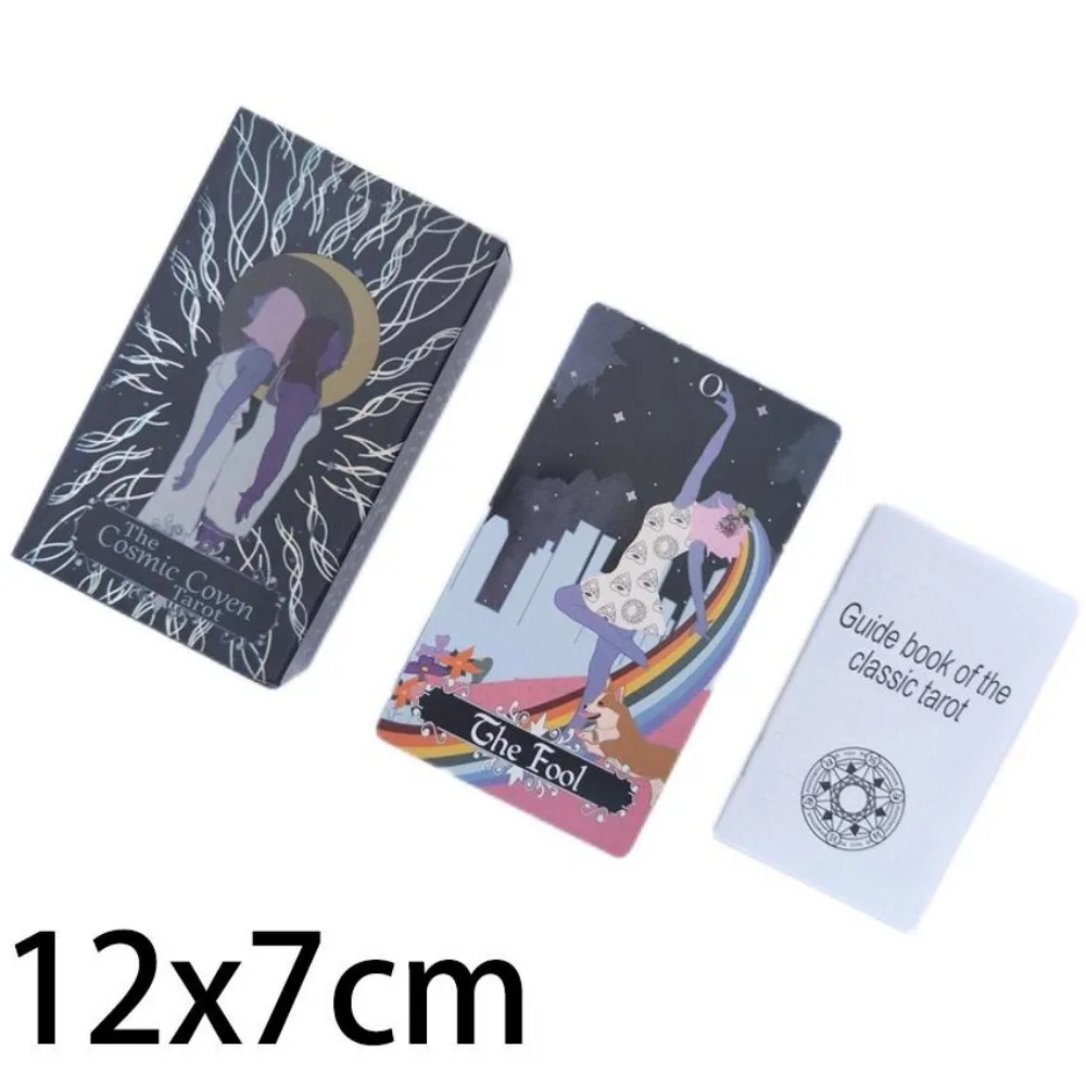 12x7 cm The Cosmic Coven Tarot Card Game