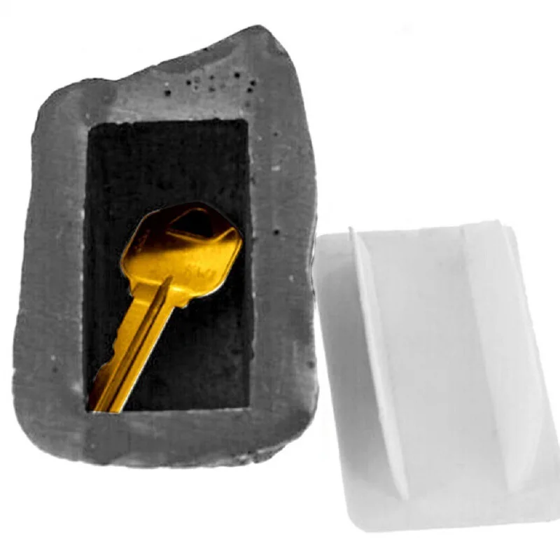 Hide-a-Spare-Key Fake Rock - Looks & Feels like Real Stone - Safe for Outdoor Garden or Yard, Geocaching