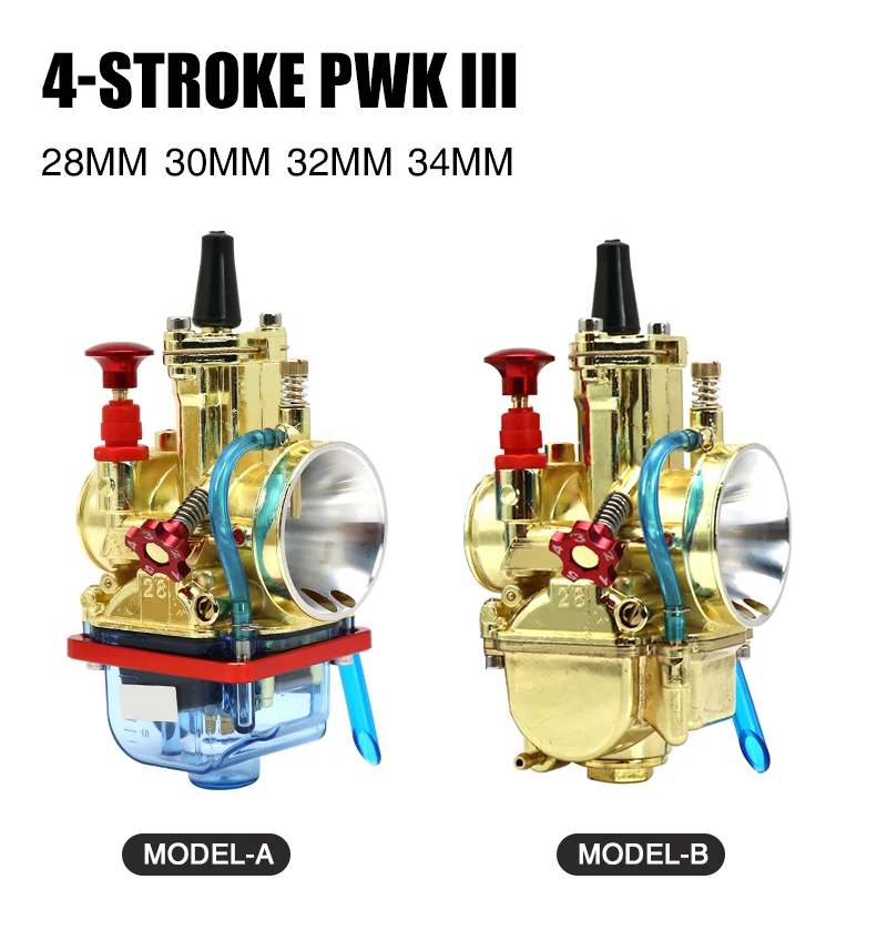 Alconstar-Motorcycle Carburetor PWK21 24 26 28 30 32 34mm 2T4T with Cover Bowl Power Jet For Dirt Bike Pit Bike Scooter ATV Quad