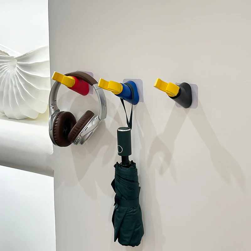 Creative 3D Printed Wall Hook Without Drilling Multifunctional Storage Hook for Hanging Headphones Backpacks Home Decoration